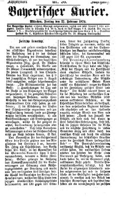 Bayerischer Kurier Freitag 27. Februar 1874