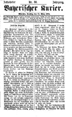 Bayerischer Kurier Samstag 21. März 1874