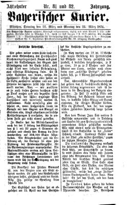 Bayerischer Kurier Montag 23. März 1874