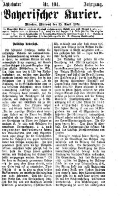 Bayerischer Kurier Mittwoch 15. April 1874