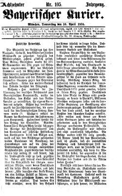 Bayerischer Kurier Donnerstag 16. April 1874