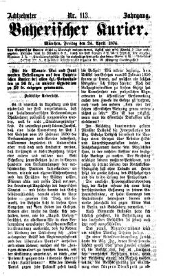 Bayerischer Kurier Freitag 24. April 1874