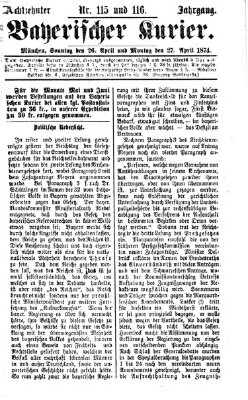 Bayerischer Kurier Montag 27. April 1874