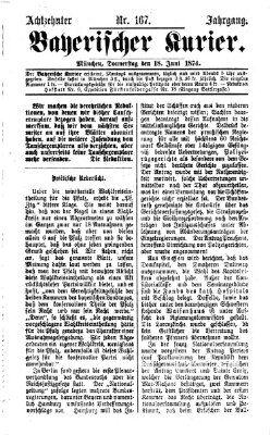 Bayerischer Kurier Donnerstag 18. Juni 1874