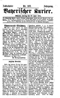 Bayerischer Kurier Freitag 19. Juni 1874