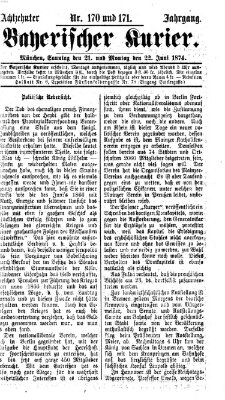 Bayerischer Kurier Sonntag 21. Juni 1874