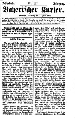 Bayerischer Kurier Samstag 4. Juli 1874