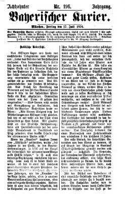 Bayerischer Kurier Freitag 17. Juli 1874