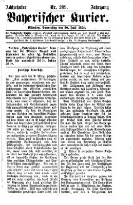 Bayerischer Kurier Donnerstag 30. Juli 1874