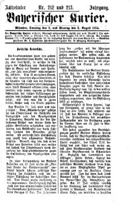 Bayerischer Kurier Sonntag 2. August 1874