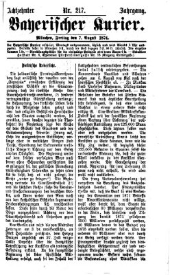 Bayerischer Kurier Freitag 7. August 1874