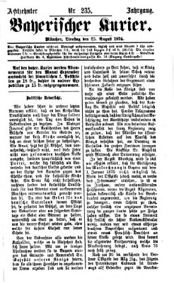 Bayerischer Kurier Dienstag 25. August 1874