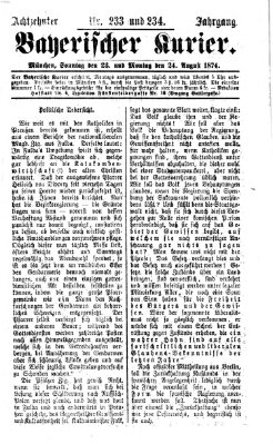 Bayerischer Kurier Montag 24. August 1874