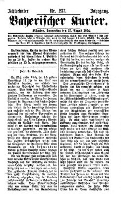 Bayerischer Kurier Donnerstag 27. August 1874