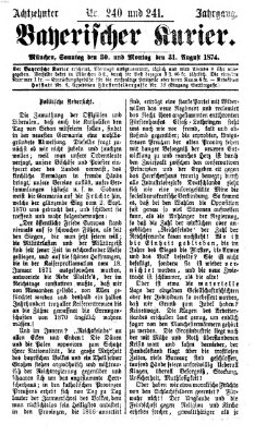 Bayerischer Kurier Montag 31. August 1874