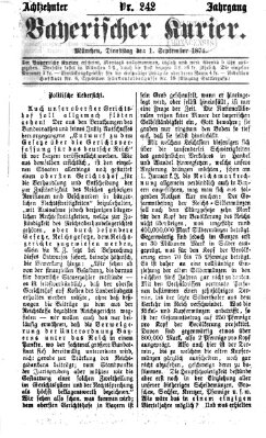 Bayerischer Kurier Dienstag 1. September 1874