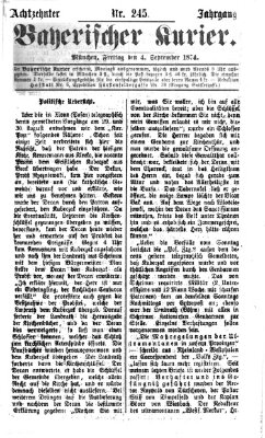 Bayerischer Kurier Freitag 4. September 1874