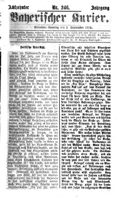 Bayerischer Kurier Samstag 5. September 1874