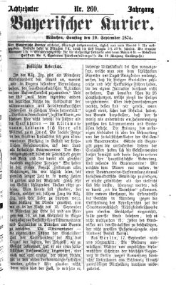 Bayerischer Kurier Samstag 19. September 1874