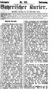 Bayerischer Kurier Dienstag 22. September 1874