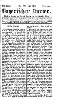 Bayerischer Kurier Sonntag 27. September 1874