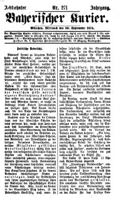 Bayerischer Kurier Mittwoch 30. September 1874