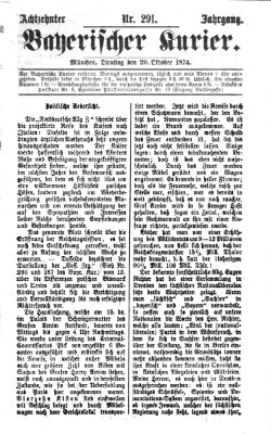 Bayerischer Kurier Dienstag 20. Oktober 1874