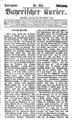 Bayerischer Kurier Freitag 23. Oktober 1874