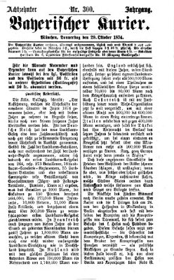 Bayerischer Kurier Donnerstag 29. Oktober 1874