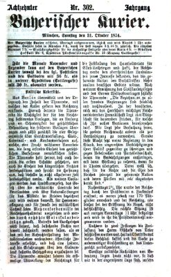 Bayerischer Kurier Samstag 31. Oktober 1874