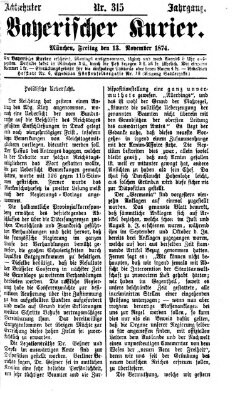 Bayerischer Kurier Freitag 13. November 1874