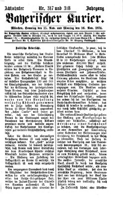 Bayerischer Kurier Sonntag 15. November 1874