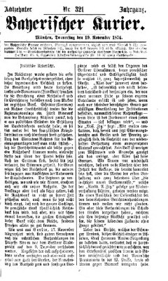 Bayerischer Kurier Donnerstag 19. November 1874