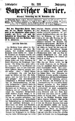 Bayerischer Kurier Donnerstag 26. November 1874