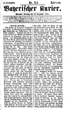 Bayerischer Kurier Dienstag 22. Dezember 1874