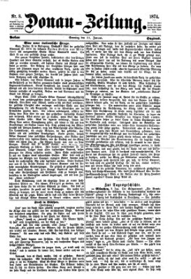 Donau-Zeitung Sonntag 11. Januar 1874