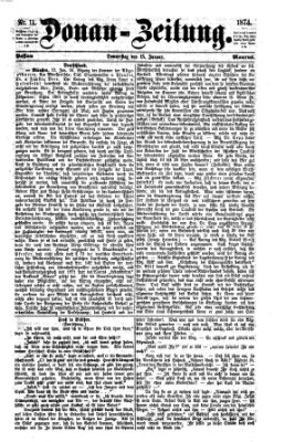 Donau-Zeitung Donnerstag 15. Januar 1874