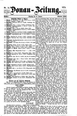 Donau-Zeitung Sonntag 18. Januar 1874