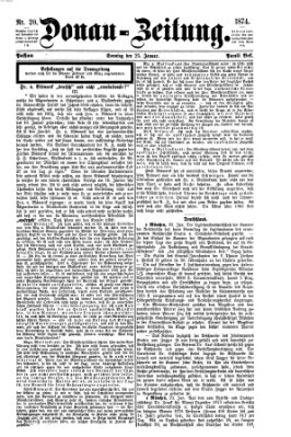 Donau-Zeitung Sonntag 25. Januar 1874