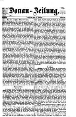 Donau-Zeitung Donnerstag 12. Februar 1874