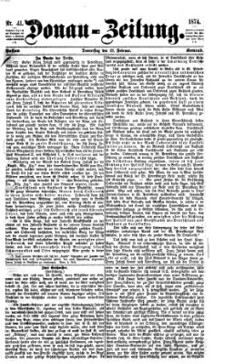 Donau-Zeitung Donnerstag 19. Februar 1874