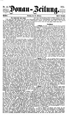 Donau-Zeitung Sonntag 22. Februar 1874
