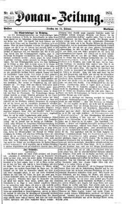 Donau-Zeitung Dienstag 24. Februar 1874