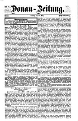 Donau-Zeitung Sonntag 22. März 1874