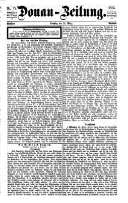 Donau-Zeitung Samstag 28. März 1874