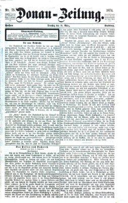 Donau-Zeitung Dienstag 31. März 1874