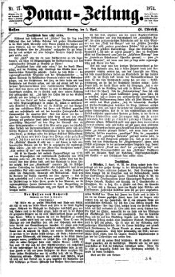 Donau-Zeitung Sonntag 5. April 1874