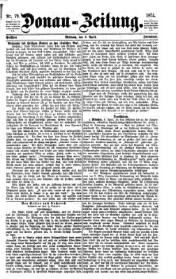 Donau-Zeitung Mittwoch 8. April 1874