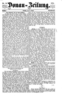 Donau-Zeitung Samstag 18. April 1874