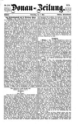 Donau-Zeitung Donnerstag 7. Mai 1874